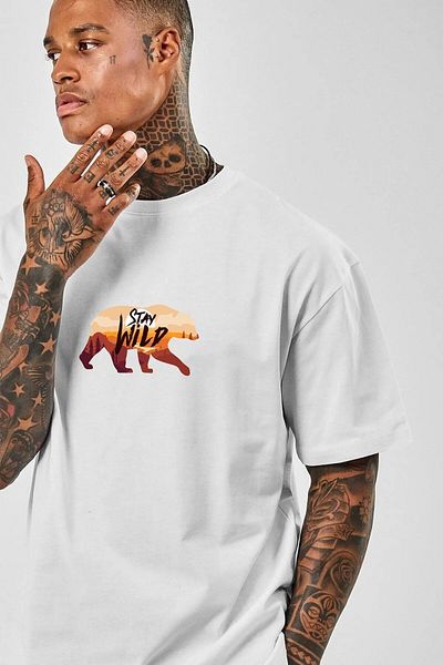 Pink Sky Ανδρικό μπλουζάκι Staywild Oversize