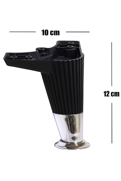 Badem10 Wetra Line 12 Cm (CROM NEGRU) Mobilier Canapea Fotoliu Picior Picioare