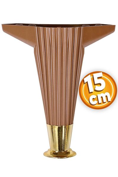 Badem10 Wetra Line 15 Cm (COFFEE GOLD GOLD) Mobilier Canapea Fotoliu Picior Picioare
