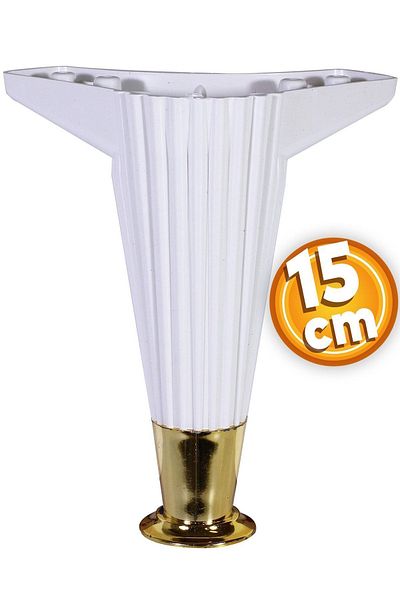 Badem10 Wetra Line 15 Cm (AUR ALB) Mobilier Canapea Fotoliu Picior Picioare