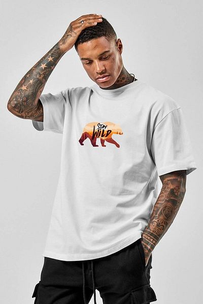 Pink Sky Ανδρικό μπλουζάκι Staywild Oversize