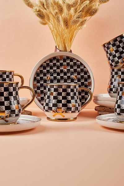 Perotti Chessy 6-Pack Porcelain Teacup