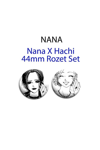 Akumastik Nana x Hachi 2 adet 44mm Buton  Rozet - Anime Rozet
