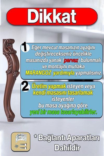 Badem10 Valenta Masă Dresuar Picior 76 Cm Picior Plastic Bucătărie Masa Sufragerie Mobilier Picioare Cu Model Lemn