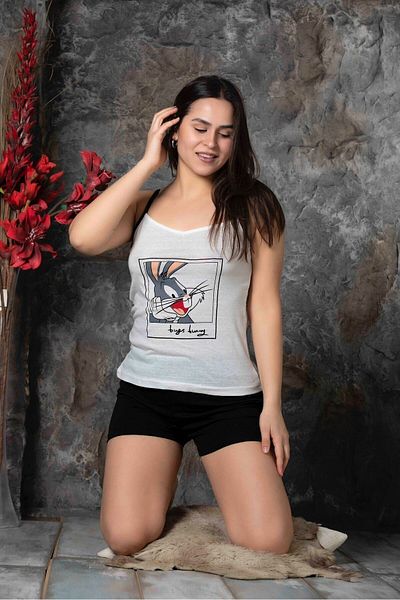 Sude HOMEWEAR Pantaloni scurți cu bretele de frânghie Pijamale - Design confortabil și elegant