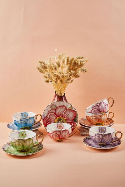 Perotti Victoria 6-Pack Porcelain Teacup