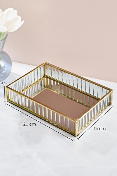 Perotti Gio Cam Aynalı Sunumluk Tepsi-20cmx14cmx4,5cm