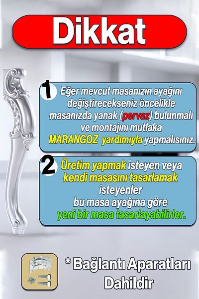 Badem10 Valenta Masă Dresuar Picior 76 Cm Picior Plastic Bucătărie Masa Sufragerie Mobilier Picioare Argintiu