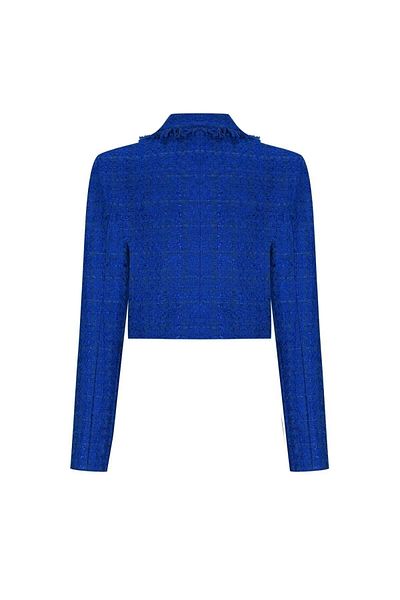 PleasureOfSilk Jachetă Crop Tweed