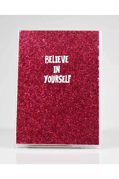 4nio Fuchsia Believe Glitter Notebook