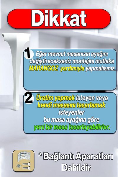 Badem10 Lukens Masă Dresuar Picior 75 Cm Plastic Alb Picior Bucătărie Masa Sufragerie Mobilier Picioare Alb