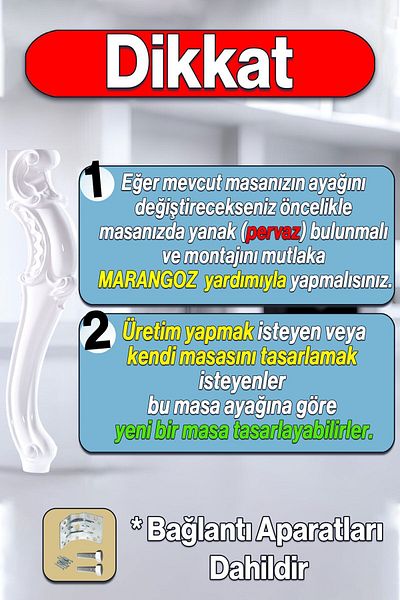 Badem10 Valenta Masă Dresuar Picior 76 Cm Picior Plastic Bucătărie Masă Sufragerie Mobilier Picioare Alb