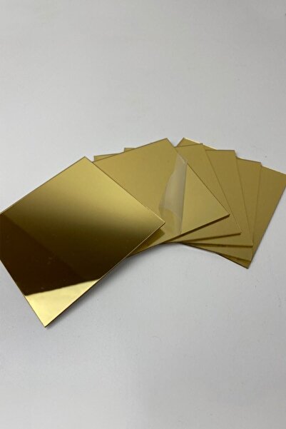 Decorative Plexiglass Mirror Gold(Self Adhesive) 20x20 4pcs