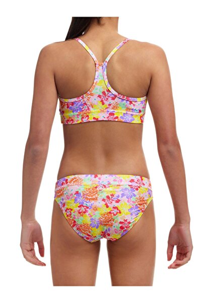 FUNKİTA Summer Garden Bikini Set for Girls - Top and Bottom Set
