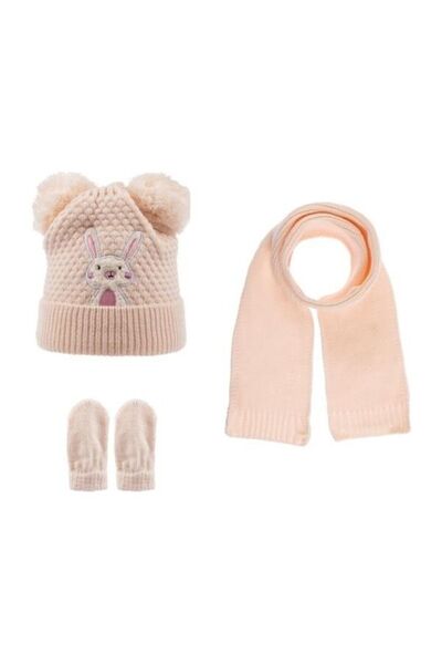 Kitti طقم قفازات وشاح للفتيات الصغيرات من 3 إلى 12 شهرًا