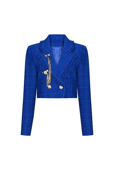 PleasureOfSilk Jachetă Crop Tweed