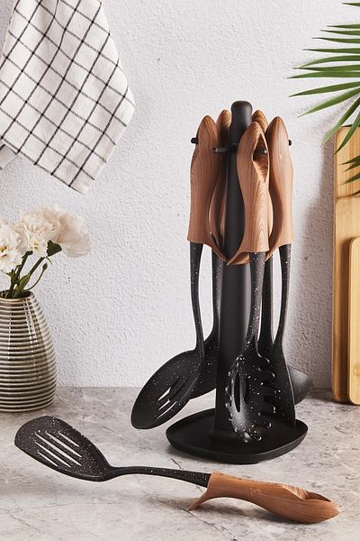 Perotti Woody 7 Piece Serving Set with Stand