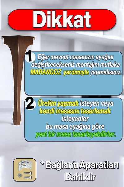 Badem10 Lukens Picior pentru Dresuar de Masa 75 Cm Picior din lemn din plastic pentru Bucatarie Masa de Sufragerie Picioare Mobila Maro