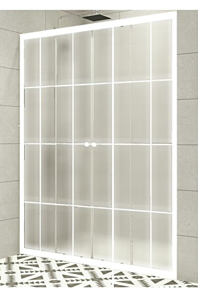 Durul Duşakabin Ön Cephe Beyaz Çizgi Komple Buzlu