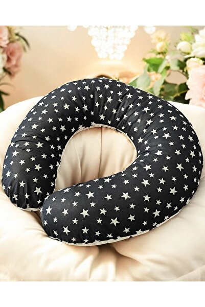 BeybiNest Μαύρο και άσπρο μαξιλάρι θηλασμού και καθιστικού διπλής χρήσης