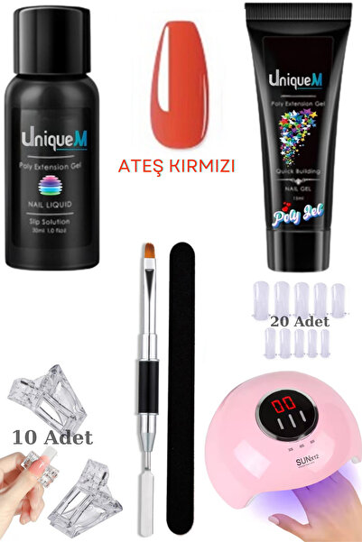 Uniquem 35 Parça Tırnak Yapma Poly Gel Seti Protez Tırnak Yapma Tırnak Süslem...