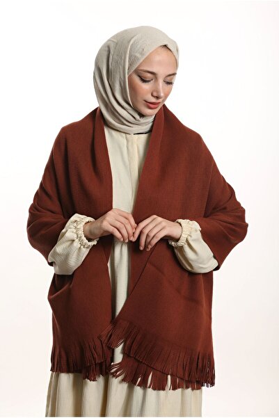 eslem butik Double Sided Plain Winter Shoulder Shawl