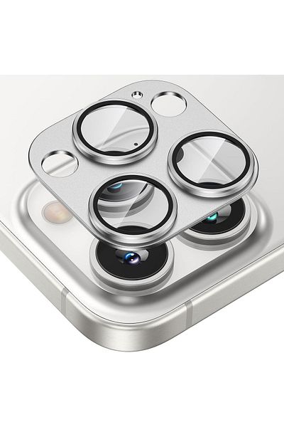 Fibaks حماية كاملة لعدسة الكاميرا من التيتانيوم مع إطار متوافق مع هاتف Apple Iphone 15 Pro وIphone 15 Pro Max