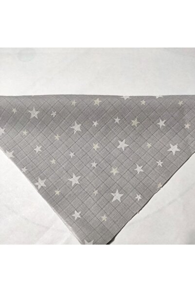 BeybiNest Gray Stars Muslin Set - Blanket 100X120, Handkerchief 30X33, 5 Pieces