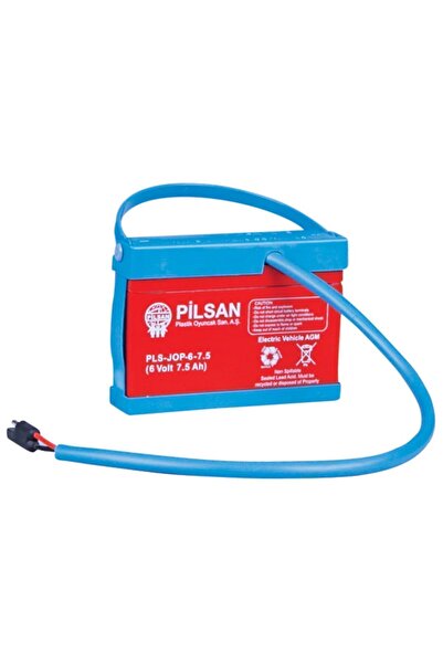 PİLSAN 6 Volt 7.5 Ah Çocuk Araba Aküsü Kasalı Akü 6v 7,5 Amper