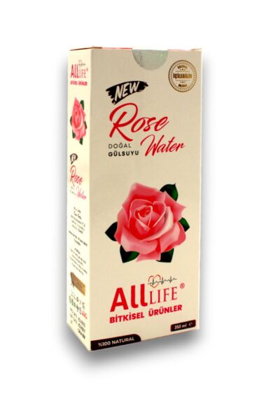 alllife Natural Rose Water 350 ml Drinkable