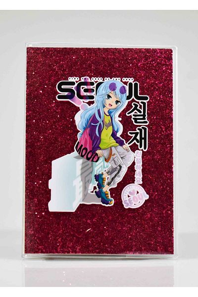 4nio Caiet cu sclipici Fuchsia Seoul