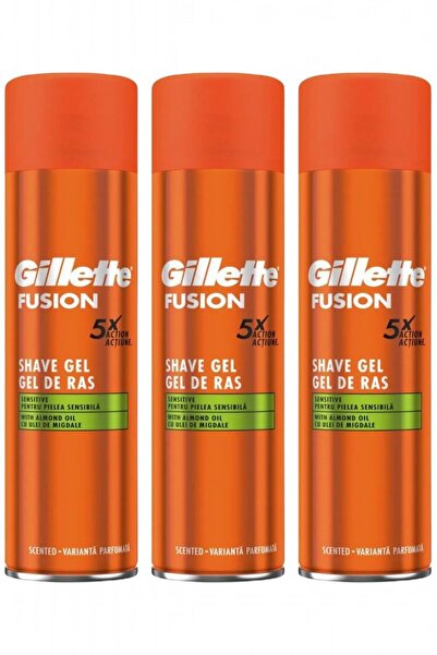 Gillette GİLLETTE Fusion 5X Sensitive Tıraş Jeli 200 ml X3 ADET