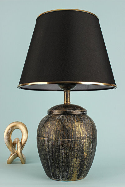 Hmydesign Mıracle Seramik Abajur Siyah Gold