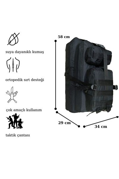 LIGHTINGHM Στρατιωτική τσάντα τακτικής 65 λίτρων, τσάντα ταξιδιού για υπαίθριο κάμπινγκ