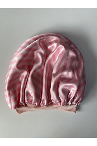 pistore Kıvırcık Saçlılar Için Saten Bone Pembe (pudra) - Saten Uyku Bonesi