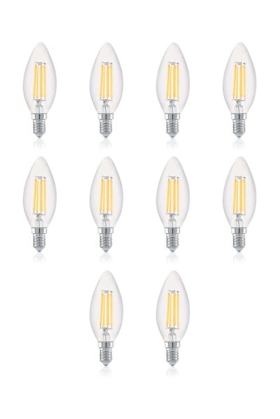 Genel Markalar Filament 4w E14 Rustik Led Ampul 10'lu Paket Kıvrık E14 Kıvrık...