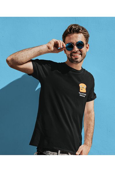 SM Satranç Medya Μπλουζάκι Unisex - Ψωμί περπατήματος με στάμπα στο μπροστινό μέρος