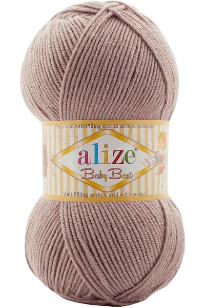 Alize Baby Best Hand Knitting Yarn Μαλλί Κωδικός χρώματος: 142-ροζ γκρι