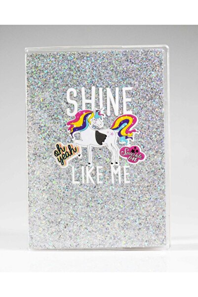 4nio GRİ SHINE UNICORN SİMLİ DEFTER