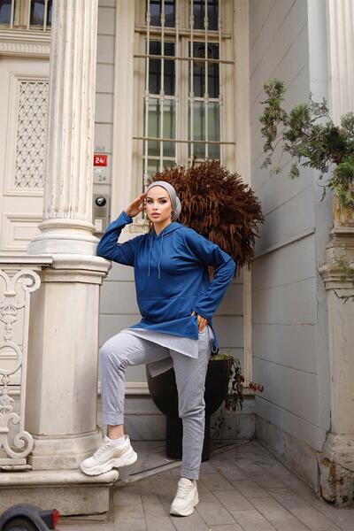 BURCU TESETTÜR Pamuklu Tunik Pantolon Eşofman Takım 2030