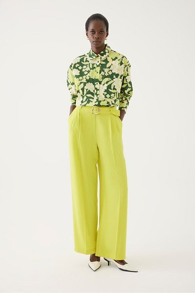 Exquise Classic Trousers with Belt Detail