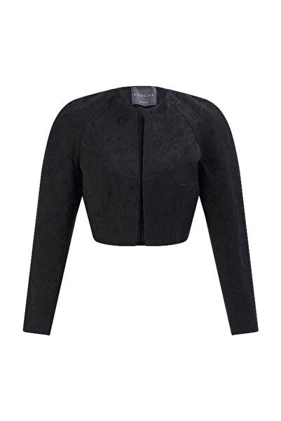 Exquise Jachetă crop texturată