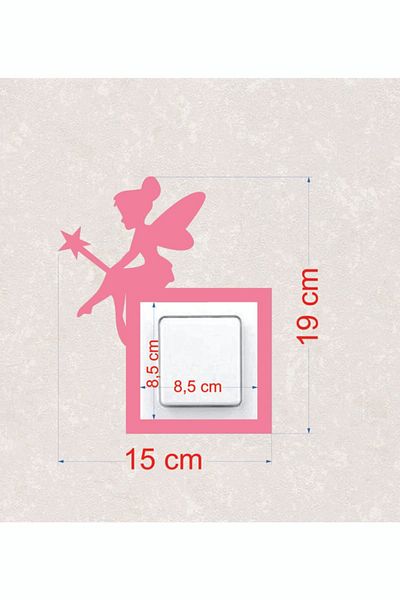 BLgrup 2122-p Laser Cut Wooden Switch Socket Frame Pink Single Fairy