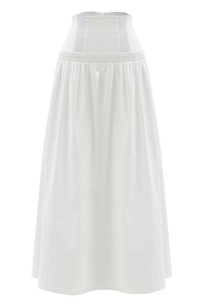 Exquise Midi Length Cotton Skirt