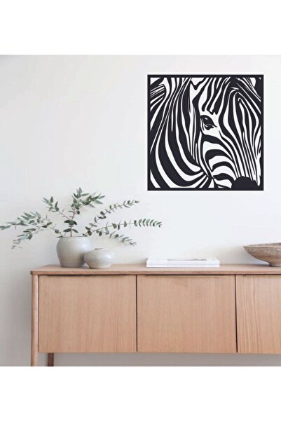 BLgrup 1087 Lazer Kesim Ahşap Dekoratif Zebra Tablosu