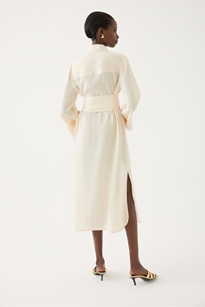 Exquise Side Slit Shirt Dress