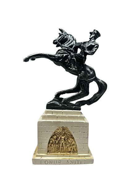 Peramari Dekoratif Polyester Atatürk Onur Anıtı Heykeli Siyah Krem