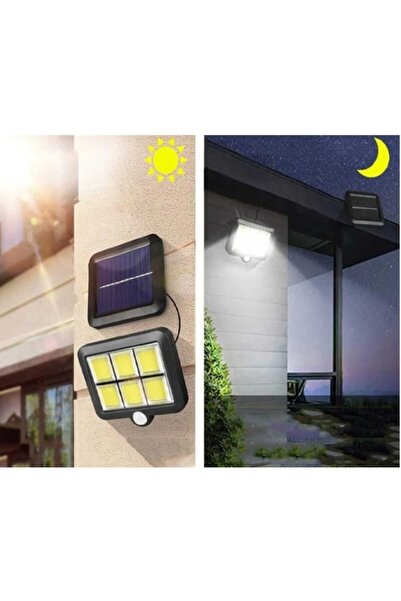 Dalian Home Güneş Enerjili Hareket Sensörlü Solar Lamba 120 LED Ayrılabilir Duvar Lambası Kumandalı