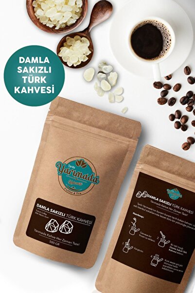 Damla Sakızlı Türk Kahvesi 500 Gr,taze Çekilmiş, Orta Kavrulmuş Ve Öğütülmüş