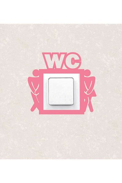 BLgrup 2100-p Laser Cut Wooden Switch Socket Frame Pink Teklii Wc